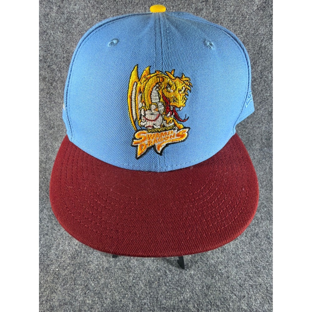 New Era 59FIFTY Shreveport Swamp Dragons Hat Blue Maroon Fitted 7 7/8 Texas Lg